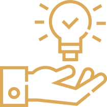 Idea concept with a glowing lightbulb